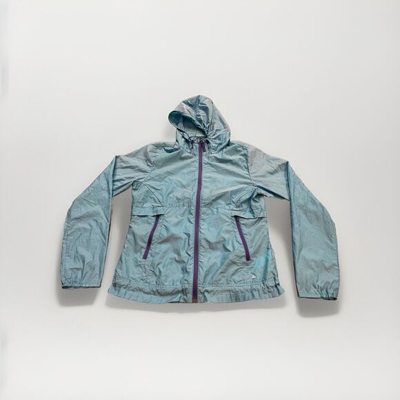 prAna Womens Blue Inabel Lightweight Water Repellent Windbreaker Jacket Size S - Picture 1 of 11